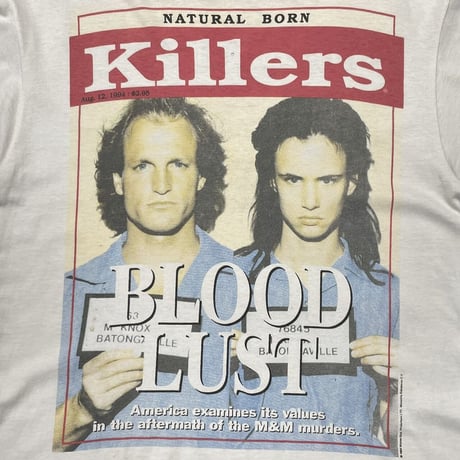 [MORE SALE] NATURAL BORN KILLERS 1994 BLOOD LUST MOVIE PROMO WHITE GIANT BY TULTEX LARGE 9665