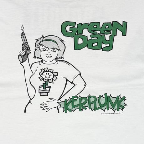 GREEN DAY Y2K KERPLUNK LOOKOUT RECORDS WHITE FRUIT OF THE LOOM LARGE 5336