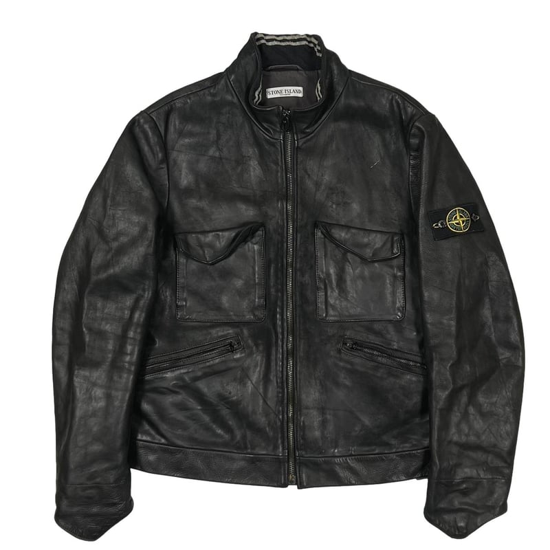 STONE ISLAND COW LEATHER JACKET XXL | greatLAnd