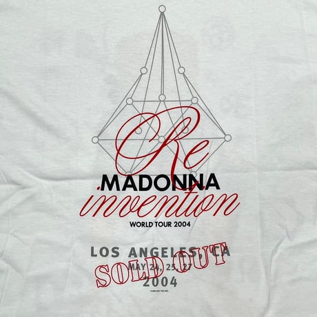MADONNA RE INVENTION WORLD TOUR 2004 WHITE GILDAN MEDIUM 3832