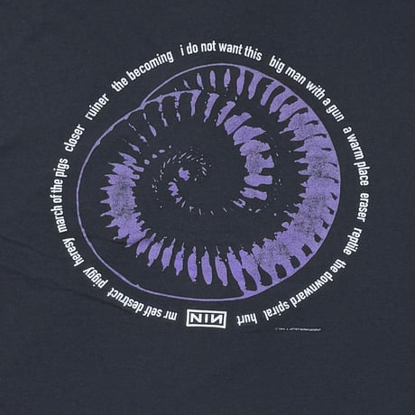 NINE INCH NAILS EMBORIDERY BOX LOGO BACK AMMONITE ALL SPORT XL 3467