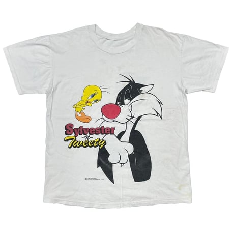 LOONEY TUNES SYLVESTER n TWEETY DOUBLE SIDE WHITE FITS XL 9212