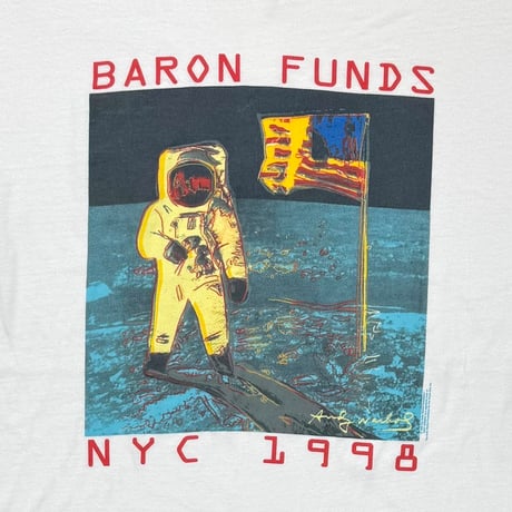 ANDY WARHOL BARON FUNDS NYC 1998 WHITE HANES XL 8871