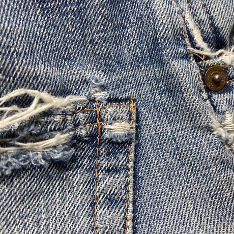 greatLAnd original GRUNGE MAN DENIM PANT XL / LEVIS 501 66 BIG E