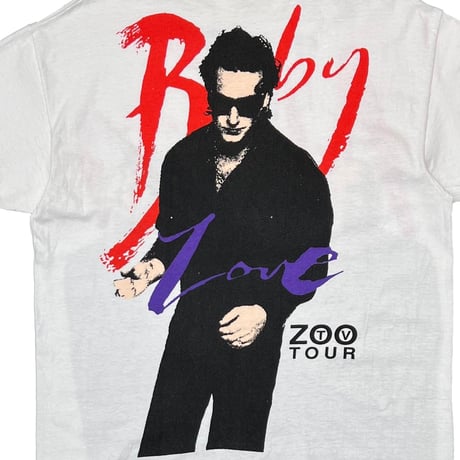 U2 1991 ZOO WHITE HANES LARGE 5277