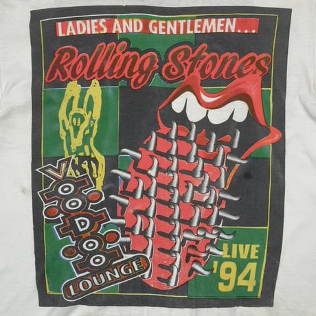 ROLLING STONES VOODOO LOUNGE SPIKE TONGUE BOOTLEG WHITE XL 9399