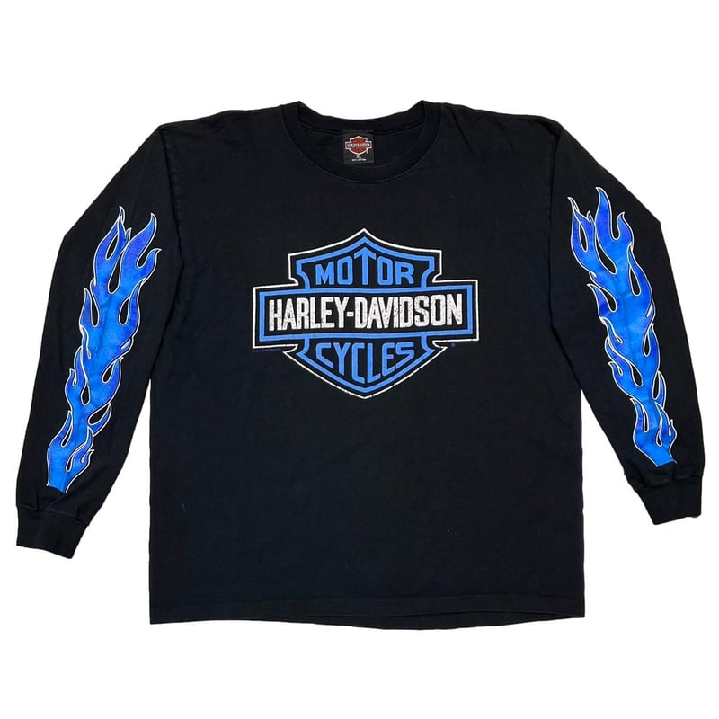 HARLEY DAVIDSON 90s BLUE FIRE FLAME ALDO'S SHOP HARLEY DAVIDSON 90s BLUE FIRE FLAME ALDO'S SHOP