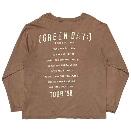GREEN DAY 1998 nimrod WORLD TOUR LS BEIGE ACME LARGE 6084