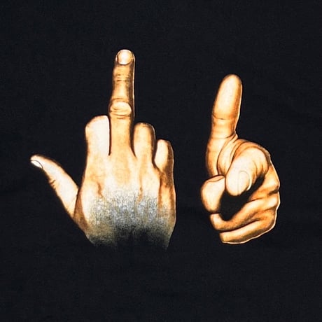 OLD&VINTAGE FUCK YOU HAND SIGN FRUIT OF THE LOOM XL 3745