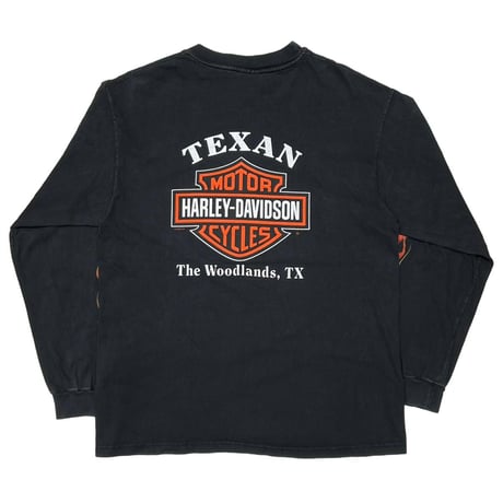 HARLEY DAVIDSON RED V FLAME TEXAS EMBLEM LS LARGE 5964