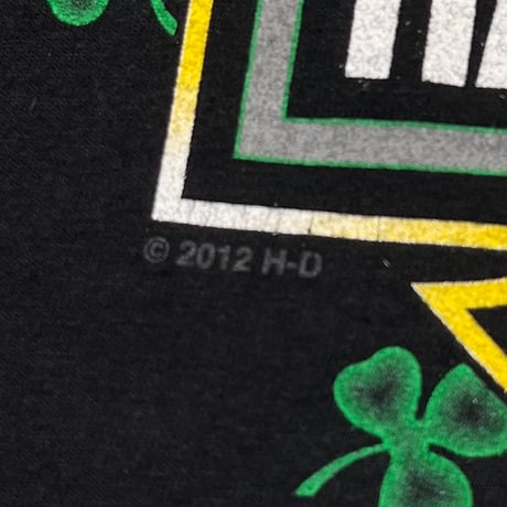 HARLEY DAVIDSON ST PATRICK'S DAY CLOVER GREEN FLAME LS LARGE 7684