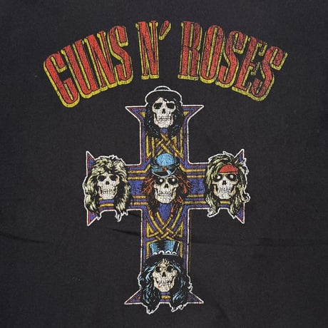 GUNS N' ROSES Y2K CROSS MEMBER SKULL Hanes FITS XL 7240