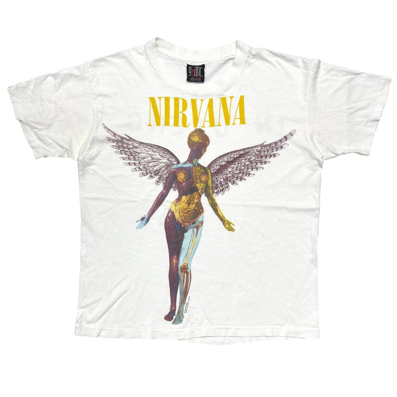 NIRVANA 1993 IN UTERO WHITE giant LARGE 5840 |
