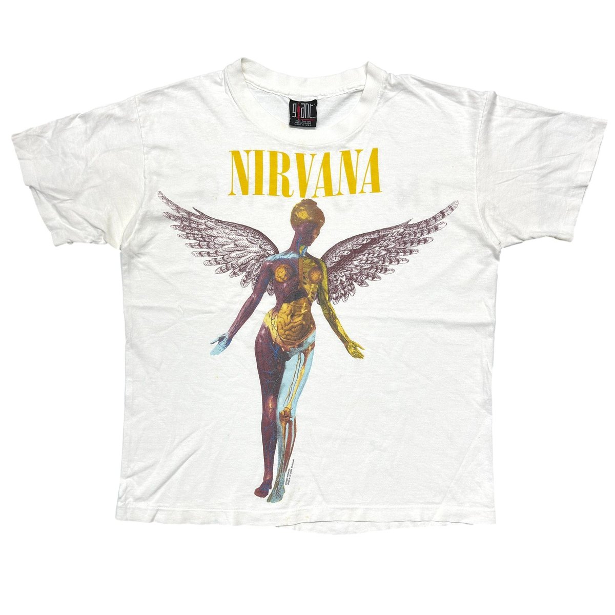 NIRVANA 1993 IN UTERO WHITE giant LARGE 5840 |