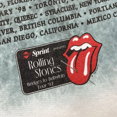 ROLLING STONES 1997 BRIDGES TO BABYLON WHITE anvil XL 8104