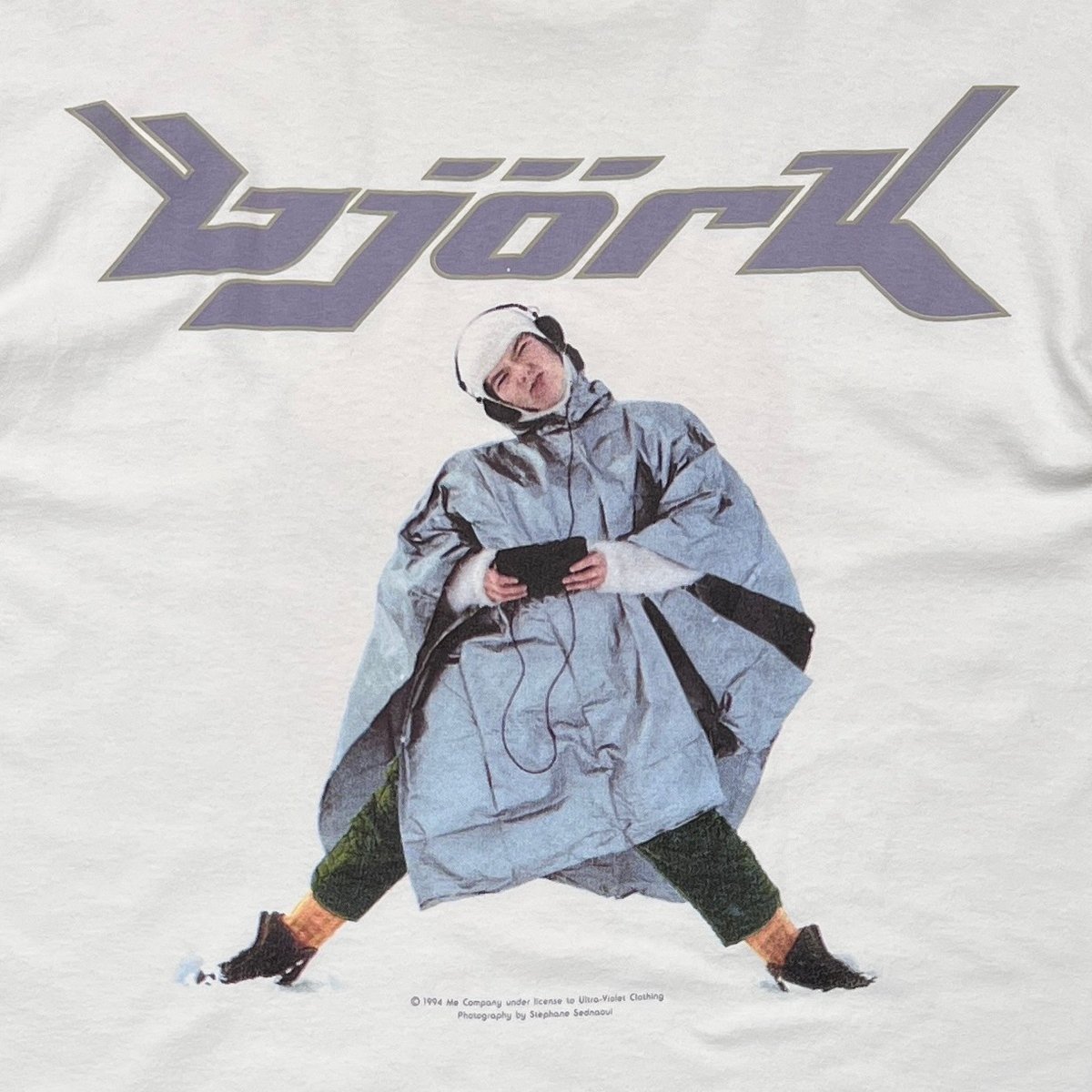 Bjork 1994 HUGE FACE WHITE PHOTO by Stephane Se