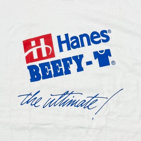 Hanes BEEFY-T the ultimate! WHITE Hanes LARGE 5079