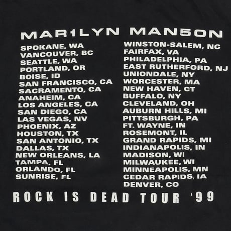 MARILYN MANSON ROCK IS DEAD TOUR '99 WINTERLAND XL 6874