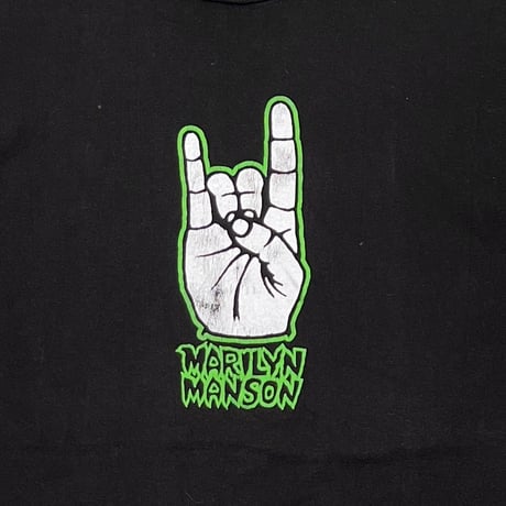 MARILYN MANSON WE HATE LOVE WE LOVE HATE HAND SIGN BACKSTAGE PASS Hanes XL 0558