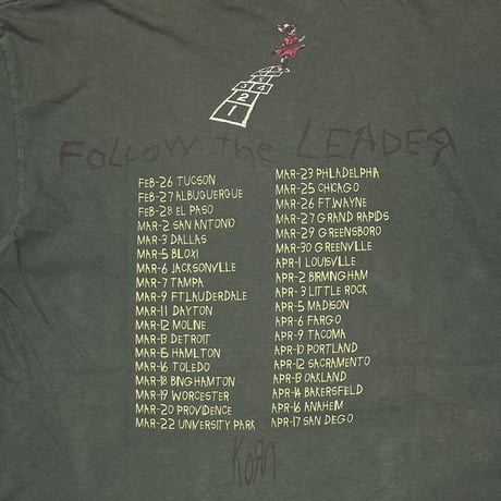 KORN FOLLOW THE LEADER KHAKI TULTEX LARGE 2104