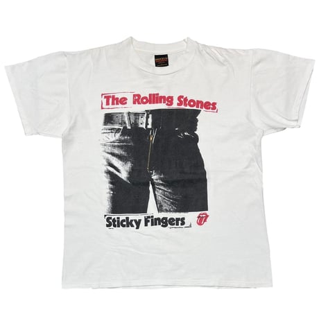 ROLLING STONES STICKY FINGERS WHITE BROCKUM LARGE 9924