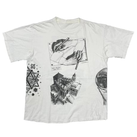 M.C.ESCHER 1991 OVP TEE WHITE FITS XL 0650