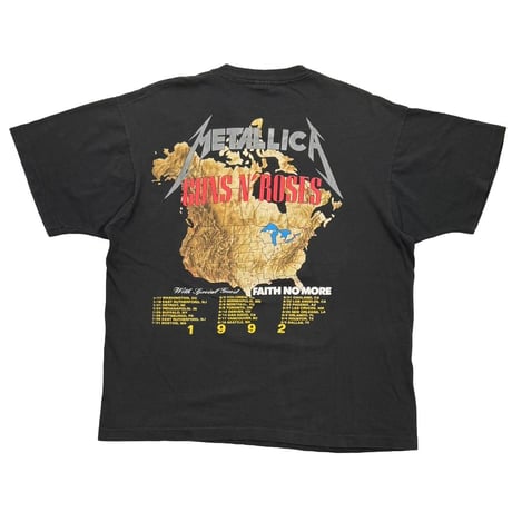 GUNS N' ROSES × METALLICA × FAITH NO MORE 1992 TOUR FRUIT OF THE LOOM XL 3785