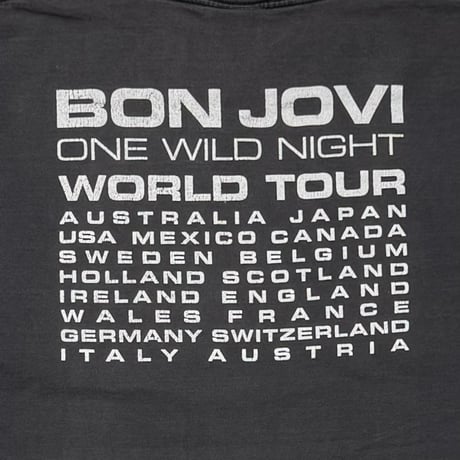 BON JOVI 2001 ONE WILD NIGHT WORLD TOUR GIANT FITS XL 4303