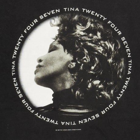 TINA TURNER TWENTY FOUR SEVEN BLACK GIANT XL 9645