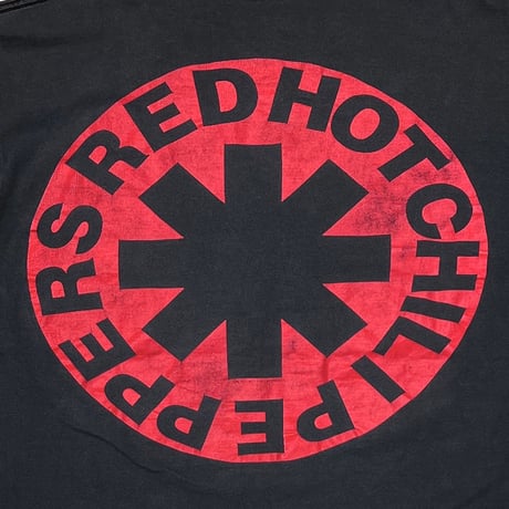 RED HOT CHILI PEPPERS 1990 MEMBER PORTRAIT CURVING LOGO SOF TEE XL 9553