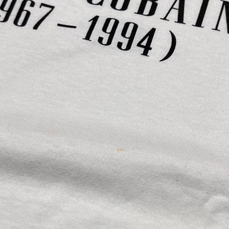 NIRVANA DEAD STOCK KURT COBAIN MEMORIAL CHILD WHITE TULTEX LARGE 8211