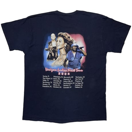 BEYONCE ALICIA KEYS MISSY ELLIOTT VERZON LAFIES FIRST TOUR 2004 FRUIT OF THE LOOM XL 2263