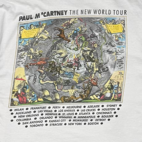 PAUL McCARTNEY 1993 THE NEW WORLD TOUR WHITE BROCKUM LARGE 5762