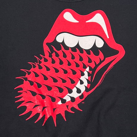 THE ROLLING STONES BIG SPIKE TONGUE Budweiser TOUR 94/95 SWEAT SHIRT BLACK FRUIT OF THE LOOM XL 0172