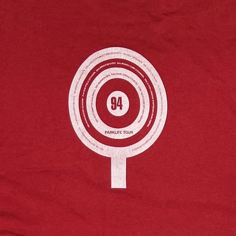 Blur PARKLIFE 1994 RED SCREENSTARS FITS L-XL 9563