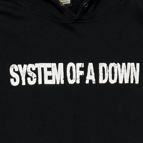 SYSTEM OF A DOWN RED HAND HOODIE ADVISORY LARGE 1585