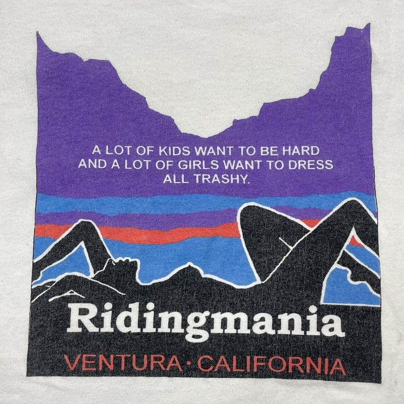 OLD&VINTAGE RIDINGMANIA PATAGONIA PARODY WHITE