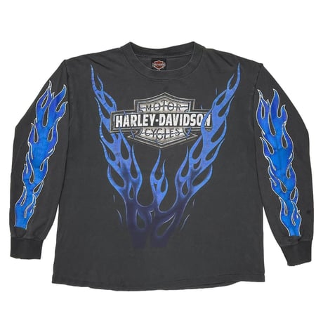 HARLEY DAVIDSON	BLUE V FLAME SNDIEGO EMBLEM LS LARGE 5963