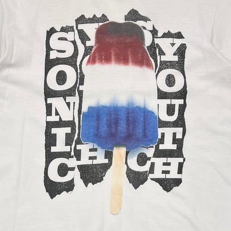 SONIC YOUTH ICE CANDY DOUBLE SIDE WHITE ONEITA LARGE 0860