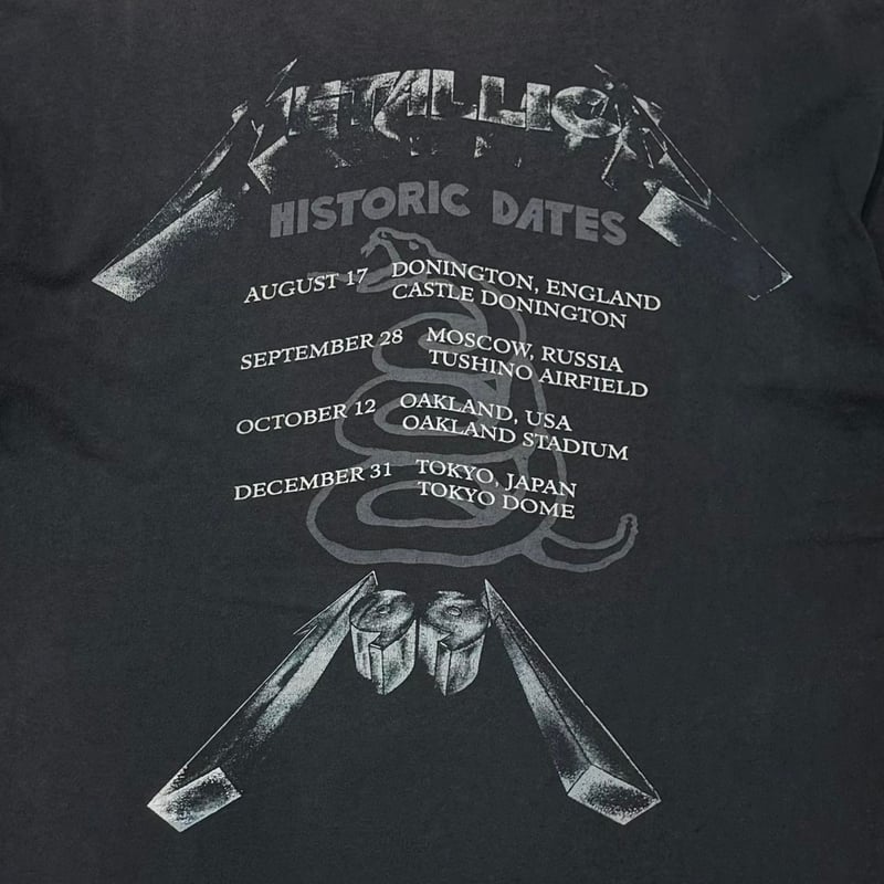 METALLICA 4 FACE HISTORIC DATES 1991 METALLICA