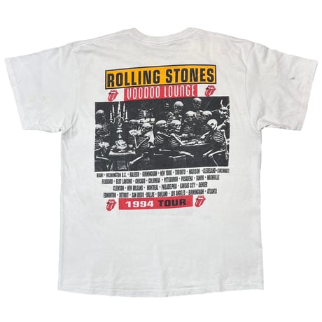 ROLLING STONES VOODOO LOUNGE 1994 TOUR BOOTLEG WHITE FITS XL 9597