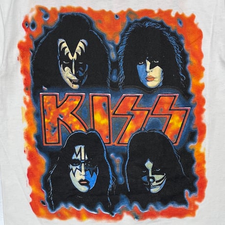 KISS TOUR 1996 FRONT 4 FACE WHITE FRUIT OF THE LOOM XL 9677