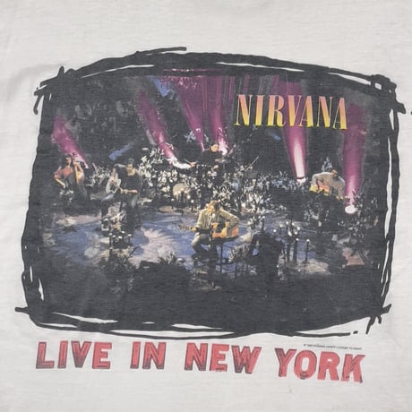 NIRVANA 1995 LIVE IN NEW YORK MTV UNPLUGGED WHITE EURO XL 1197