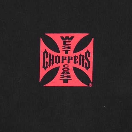 WEST COAST CHOPPERS IRON CROSS AUSTIN BLACK x RED FITS XL 5908