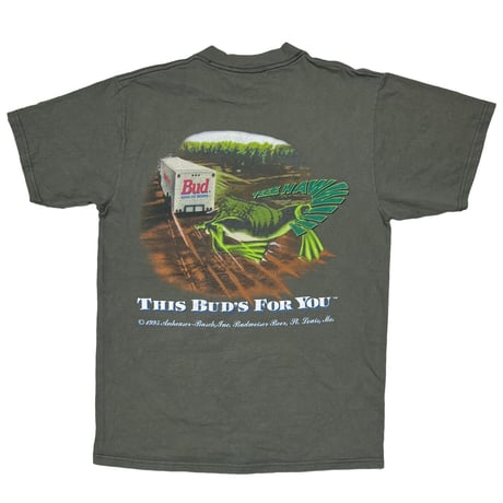 Budweiser 1995 KING OF BEER GREEN KHAKI TULTEX LARGE 2724