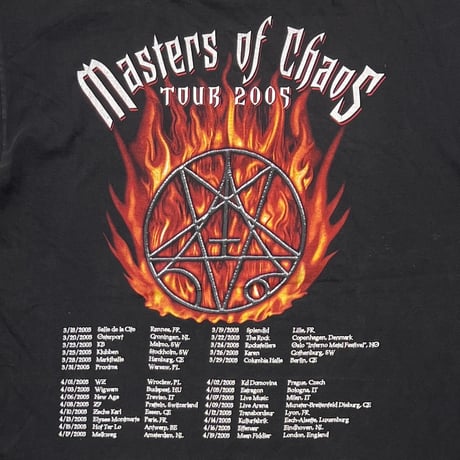 MORBID ANGEL MASTERS OF CHAOS TOUR 2005 EURO LARGE 5391