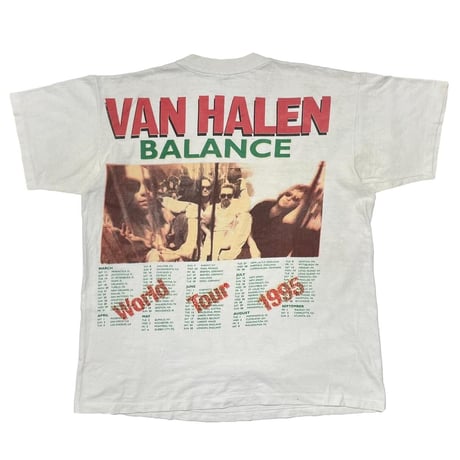 VAN HALEN 1995 BALANCE WORLD TOUR WHITE FITS XL 8220