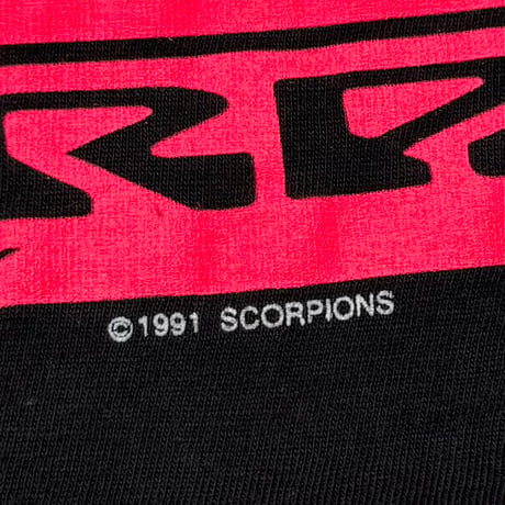 SCORPIONS CRAZY WORLD TOUR FRONT MEMBER BACK TOUR 1991 EURO LARGE 8340