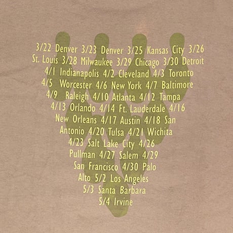 FOO FIGHTERS 1996 BIG ME CONCERT BEIGE ANVIL XL 3869