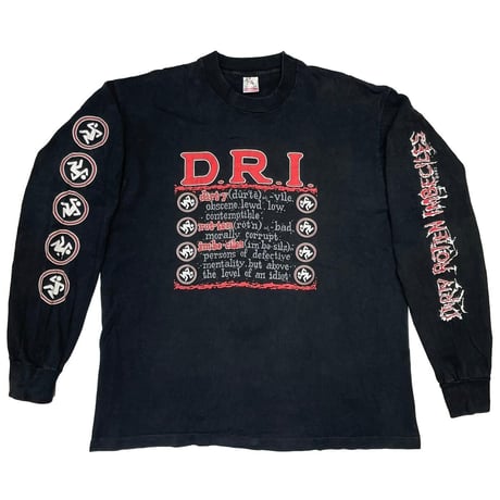 D.R.I. dirty rotten imbeciles DEFINITION TOUR LS BLACK FRUIT OF THE LOOM XL 1785